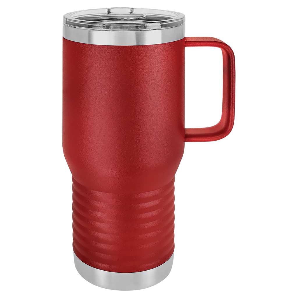 Maroon 20 oz. Travel Mug with Clear Slider Lid blank-preview