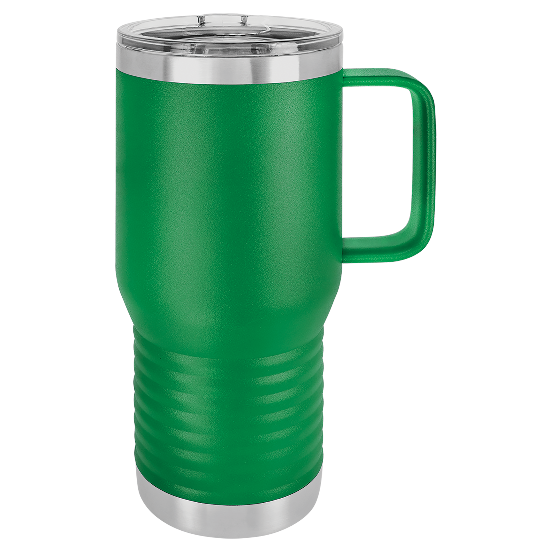 Green 20 oz. Travel Mug with Clear Slider Lid blank-preview