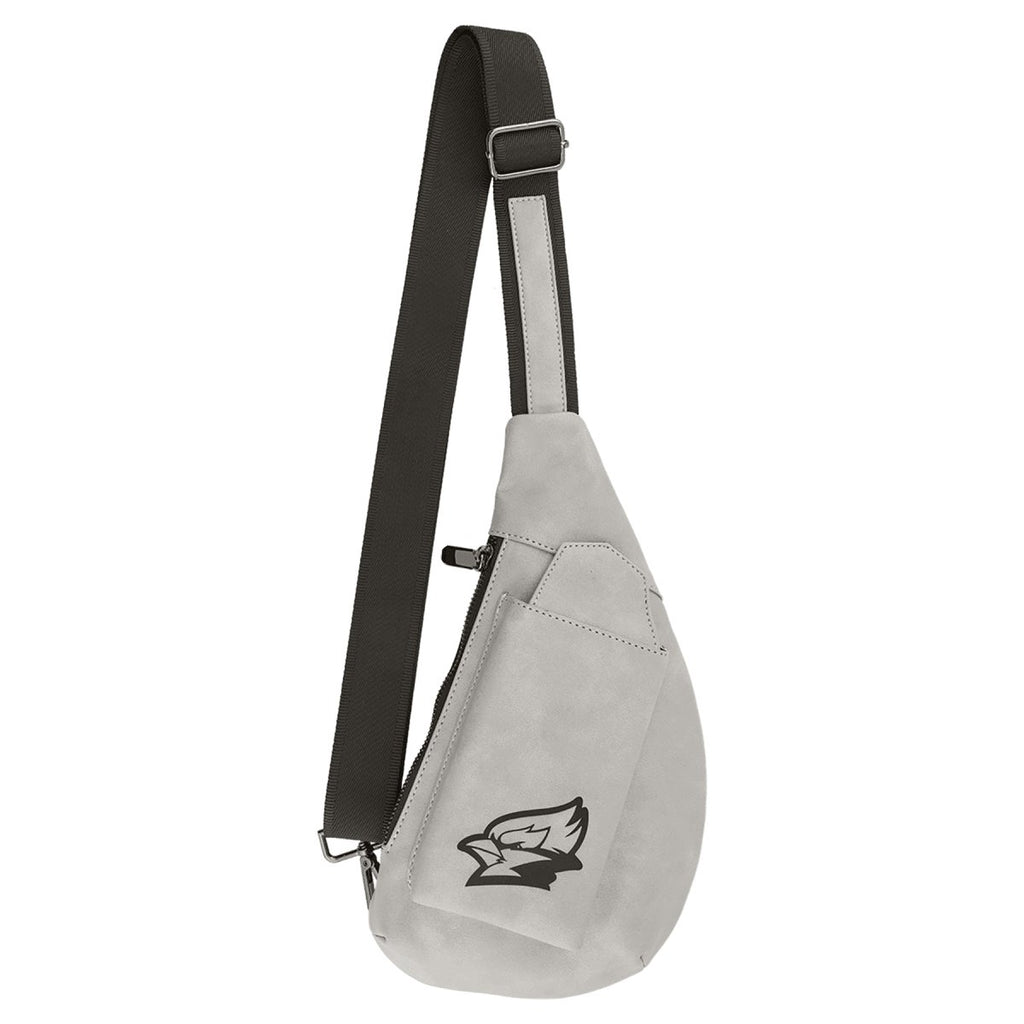 Light Gray Laserable Leatherette Crescent Bag