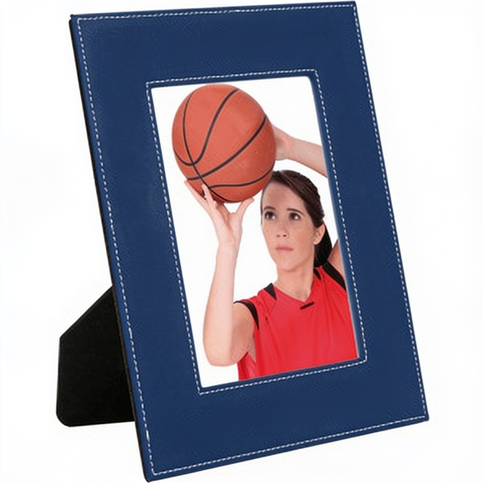 Blue/Silver Leatherette Photo Frame blank-preview
