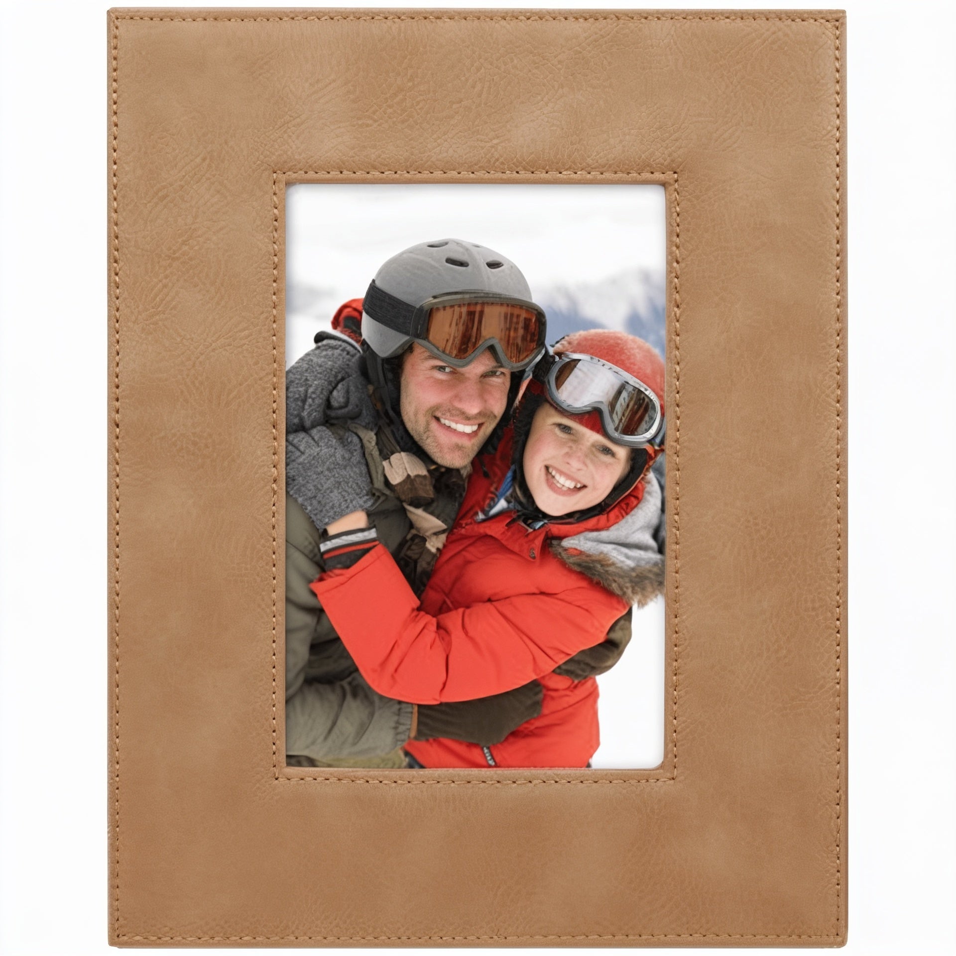 Light Brown Leatherette Photo Frame blank-preview