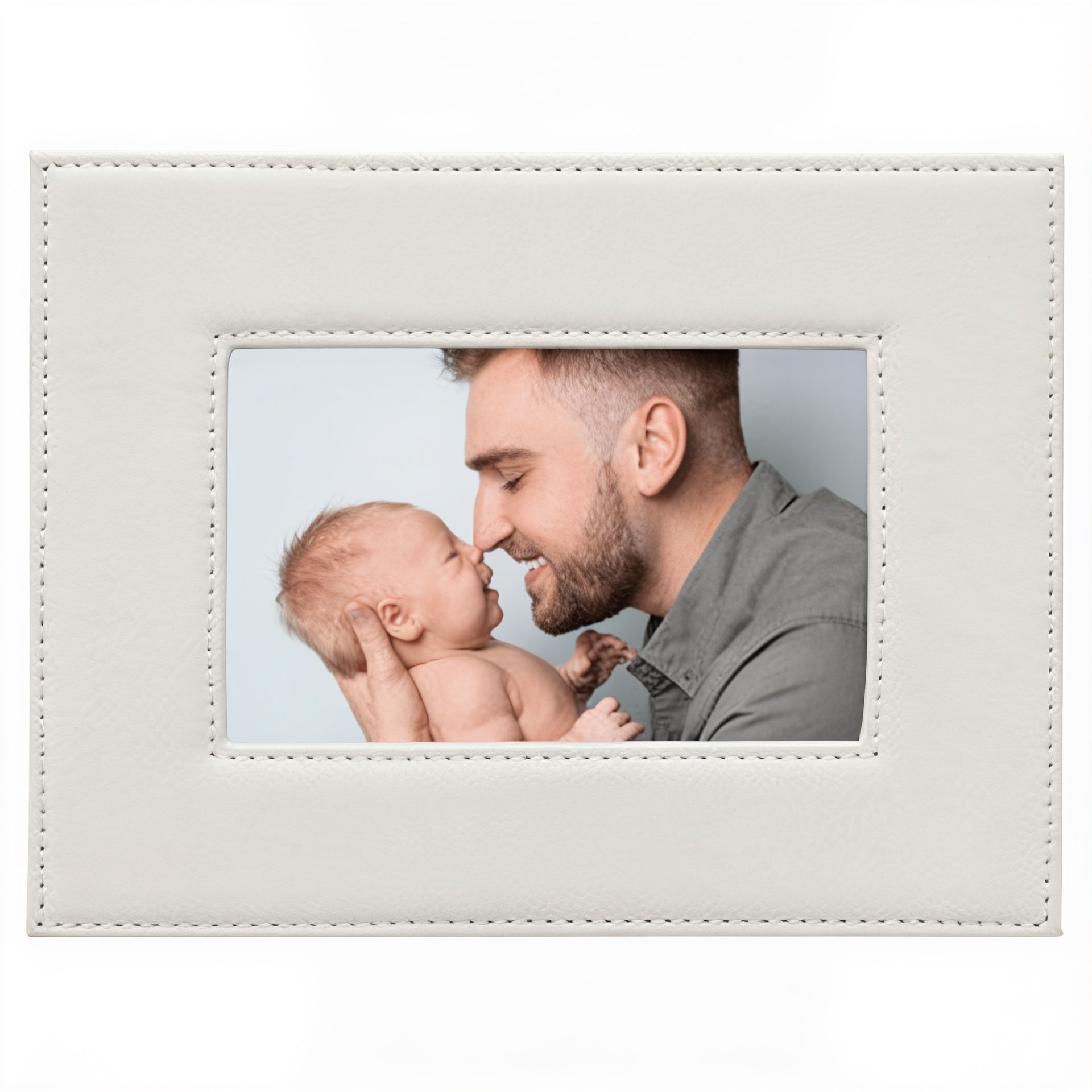 White Leatherette Photo Frame blank-preview