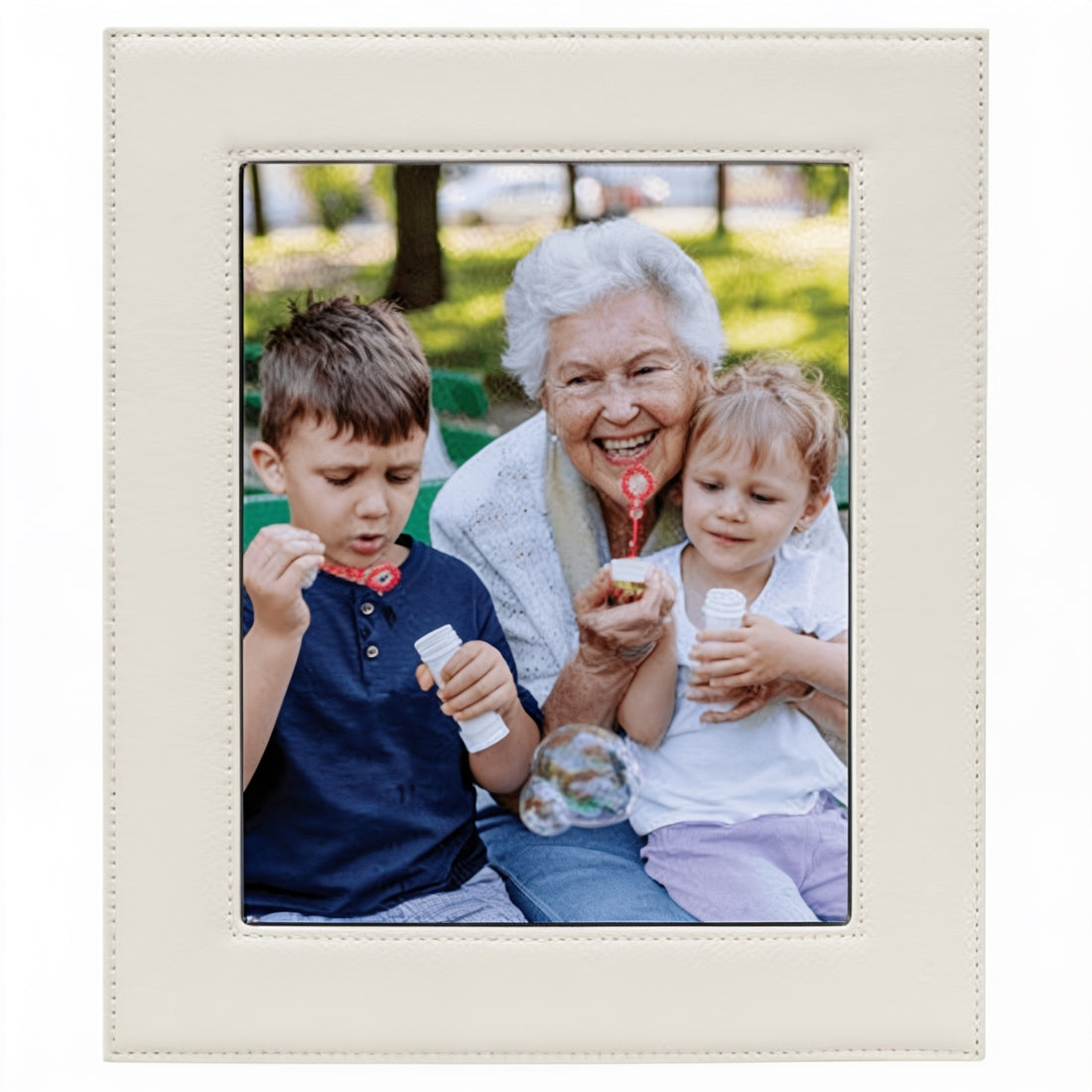 Leatherette Photo Frame – 8x10 in / White/Black preview