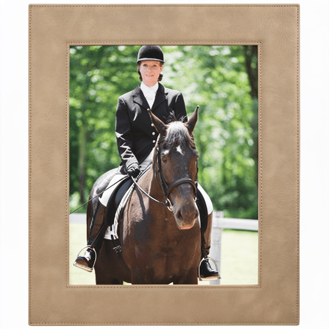 Leatherette Photo Frame – 8x10 in / Light Brown preview