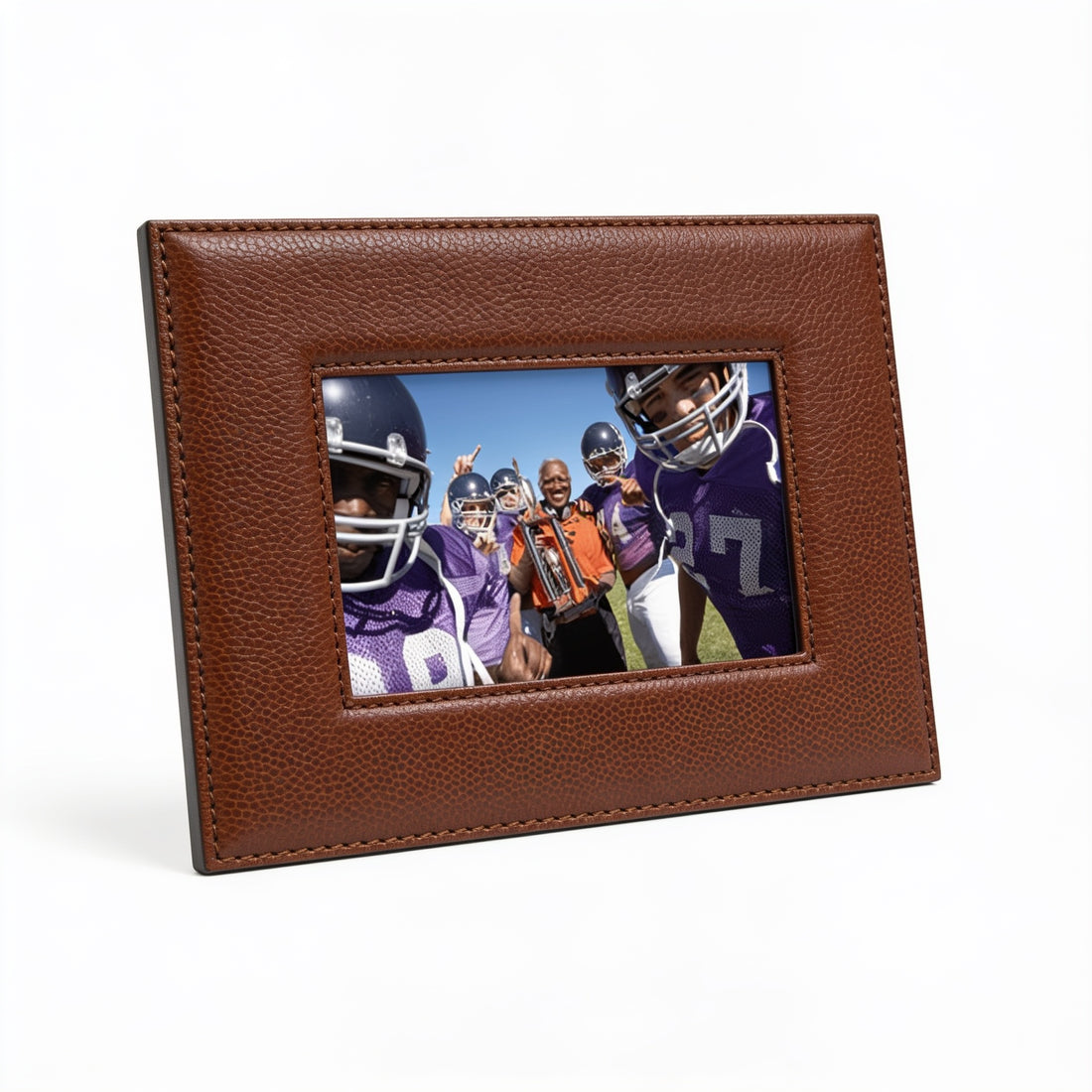 Leatherette Photo Frame – 4x6 in / Football preview