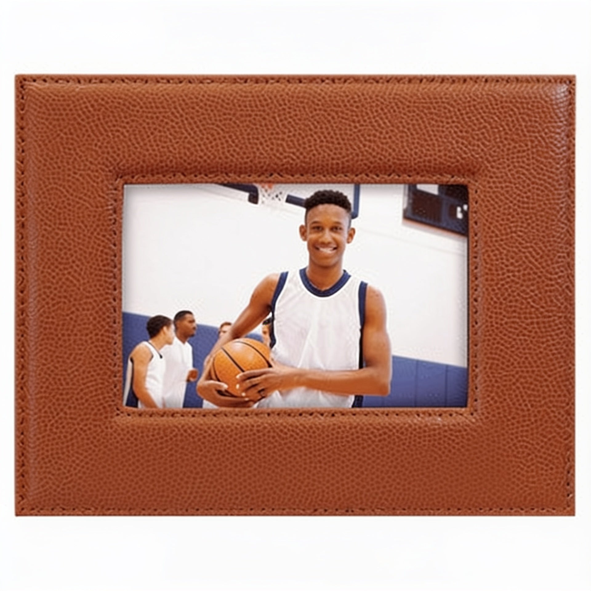 Basketball Leatherette 4x6 Photo Frame blank-preview