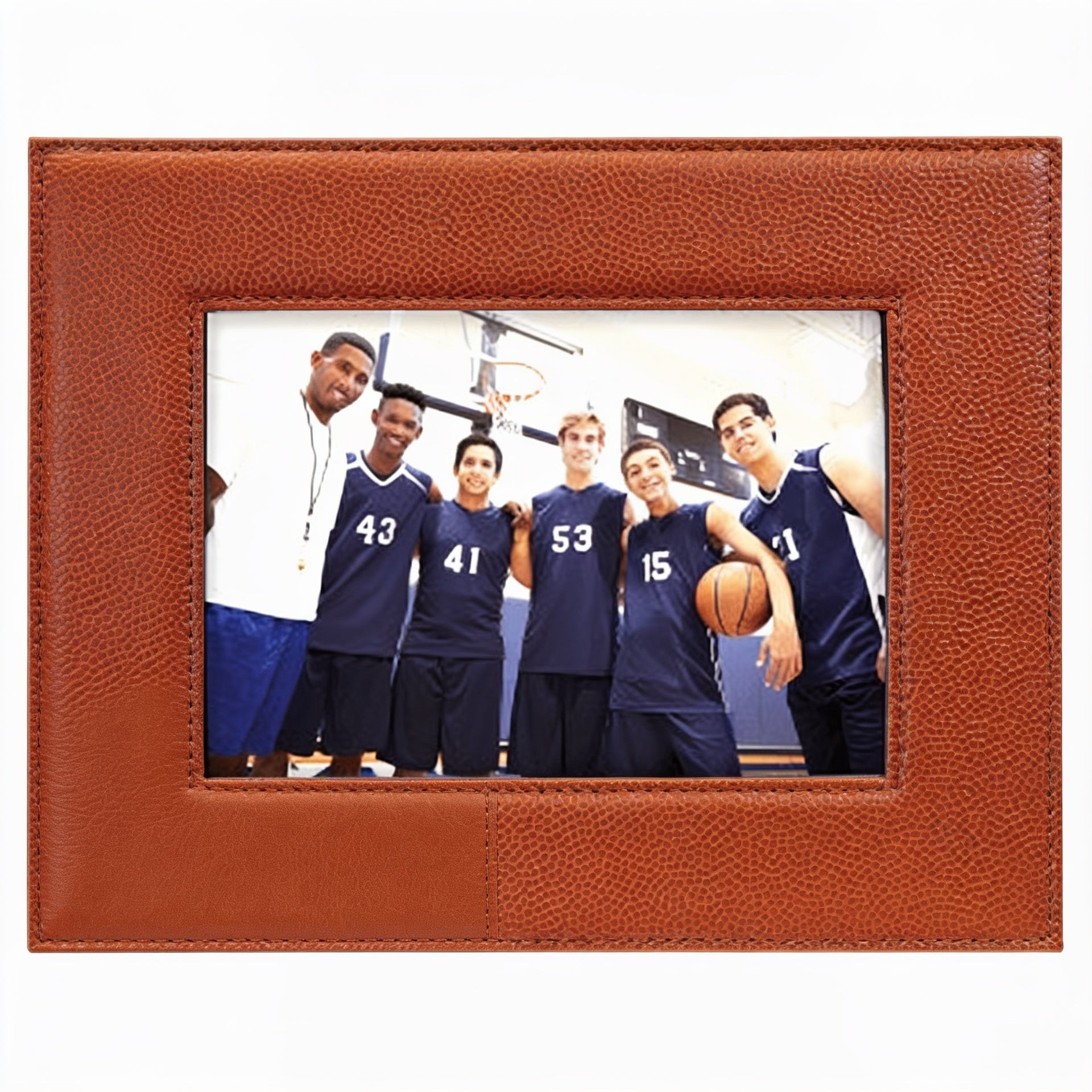 Basketball Leatherette 5x7 Photo Frame blank-preview