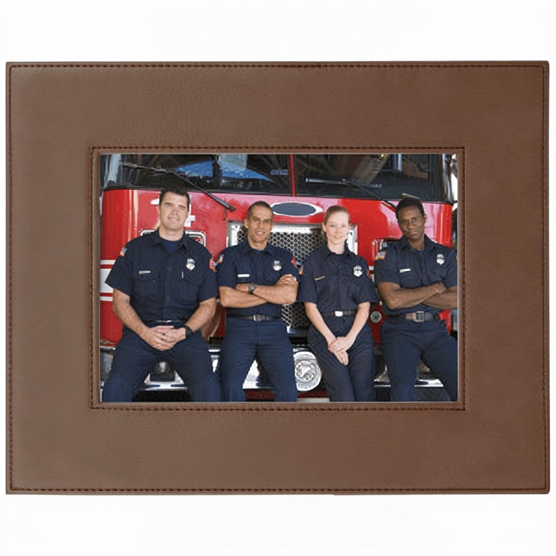 Dark Brown Leatherette Photo Frame blank-preview