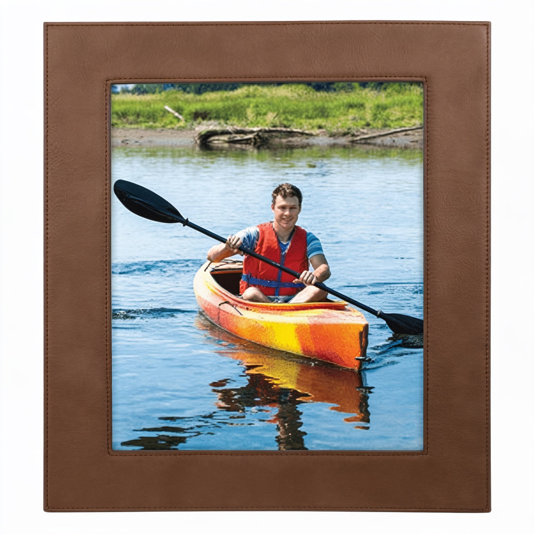 Leatherette Photo Frame – 8x10 in / Dark Brown preview