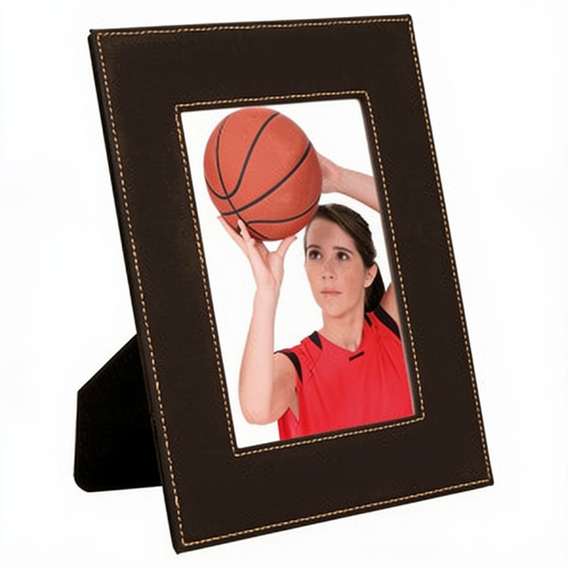 Black/Gold Leatherette Photo Frame blank-preview