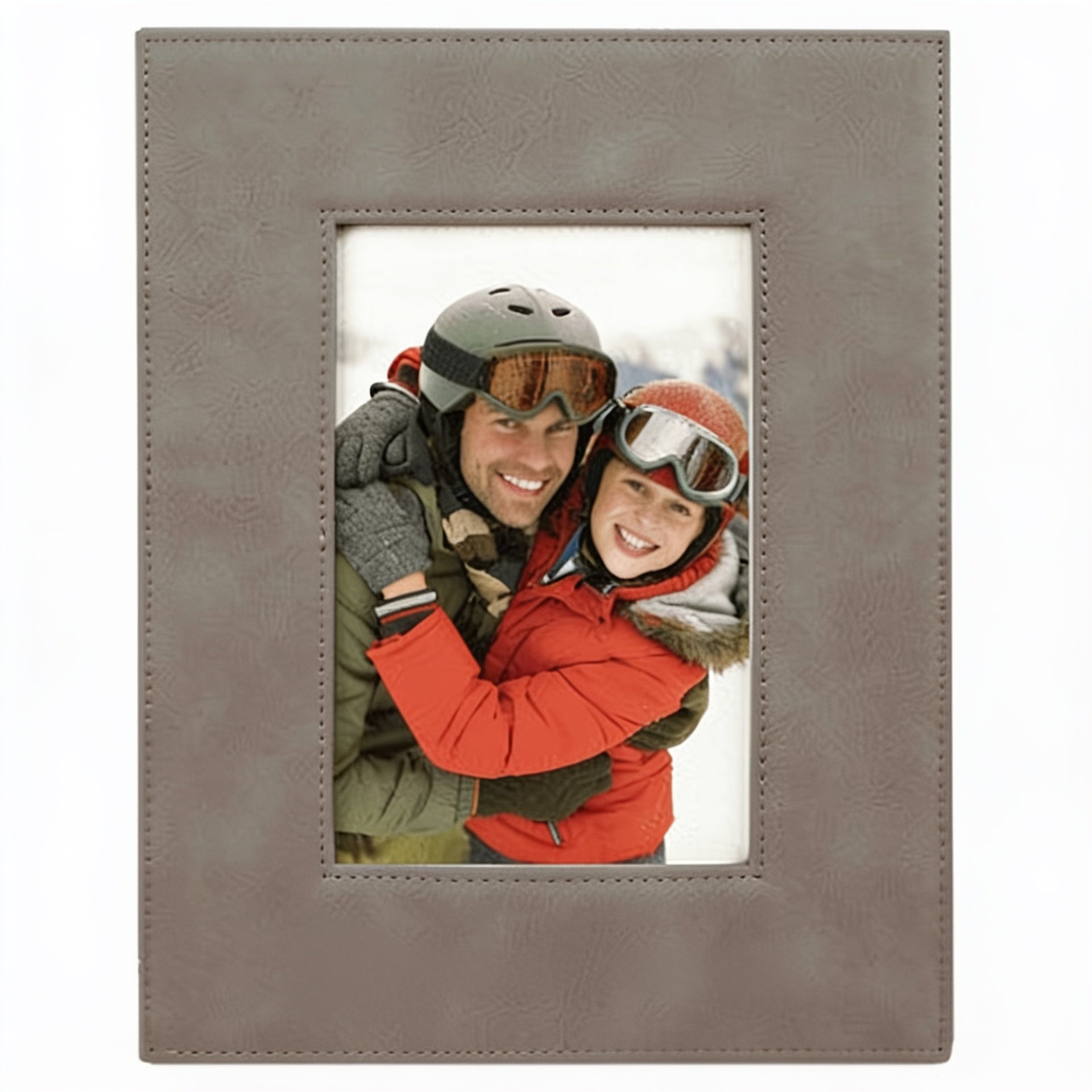 Gray Leatherette Photo Frame blank-preview