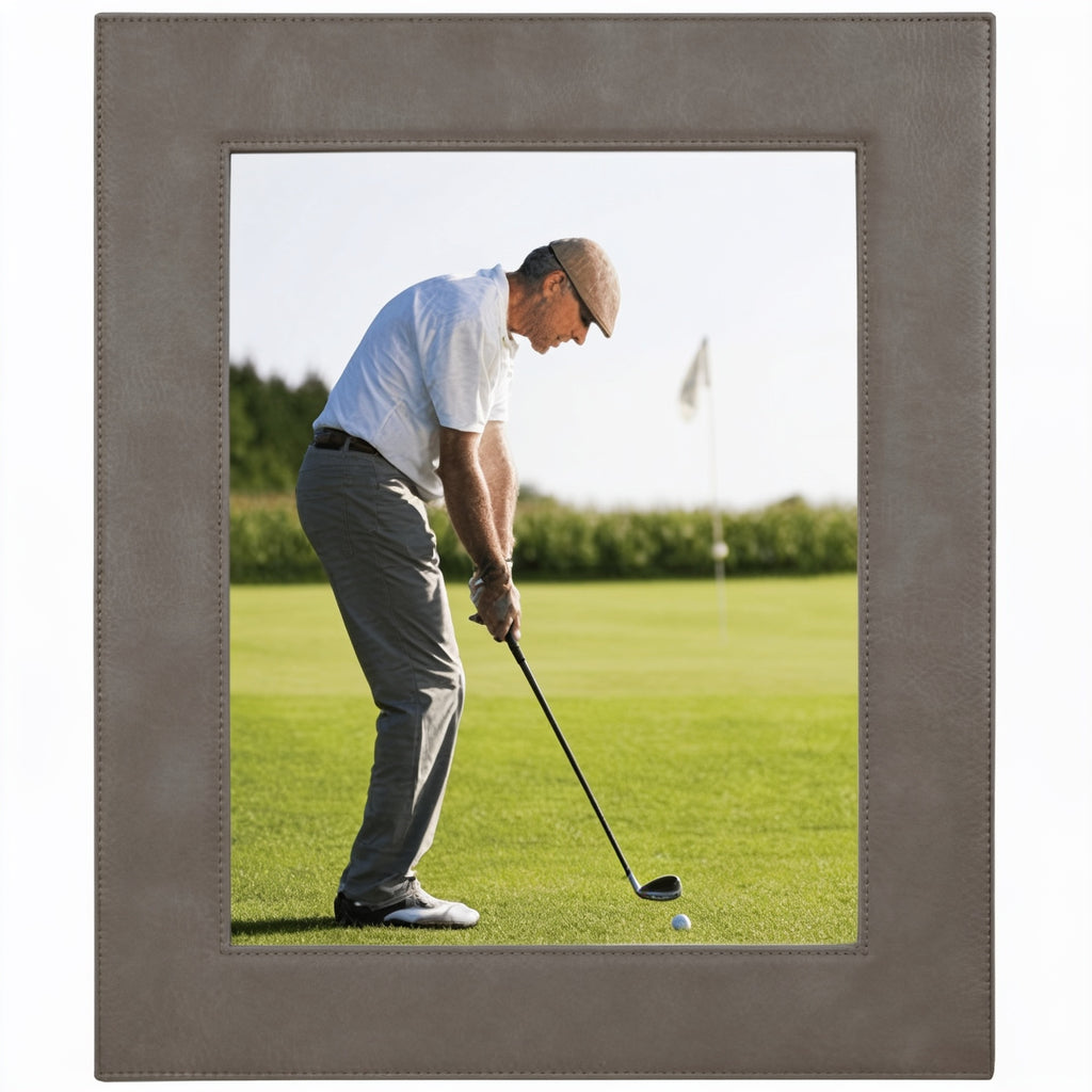 Gray Leatherette Photo Frame blank-preview