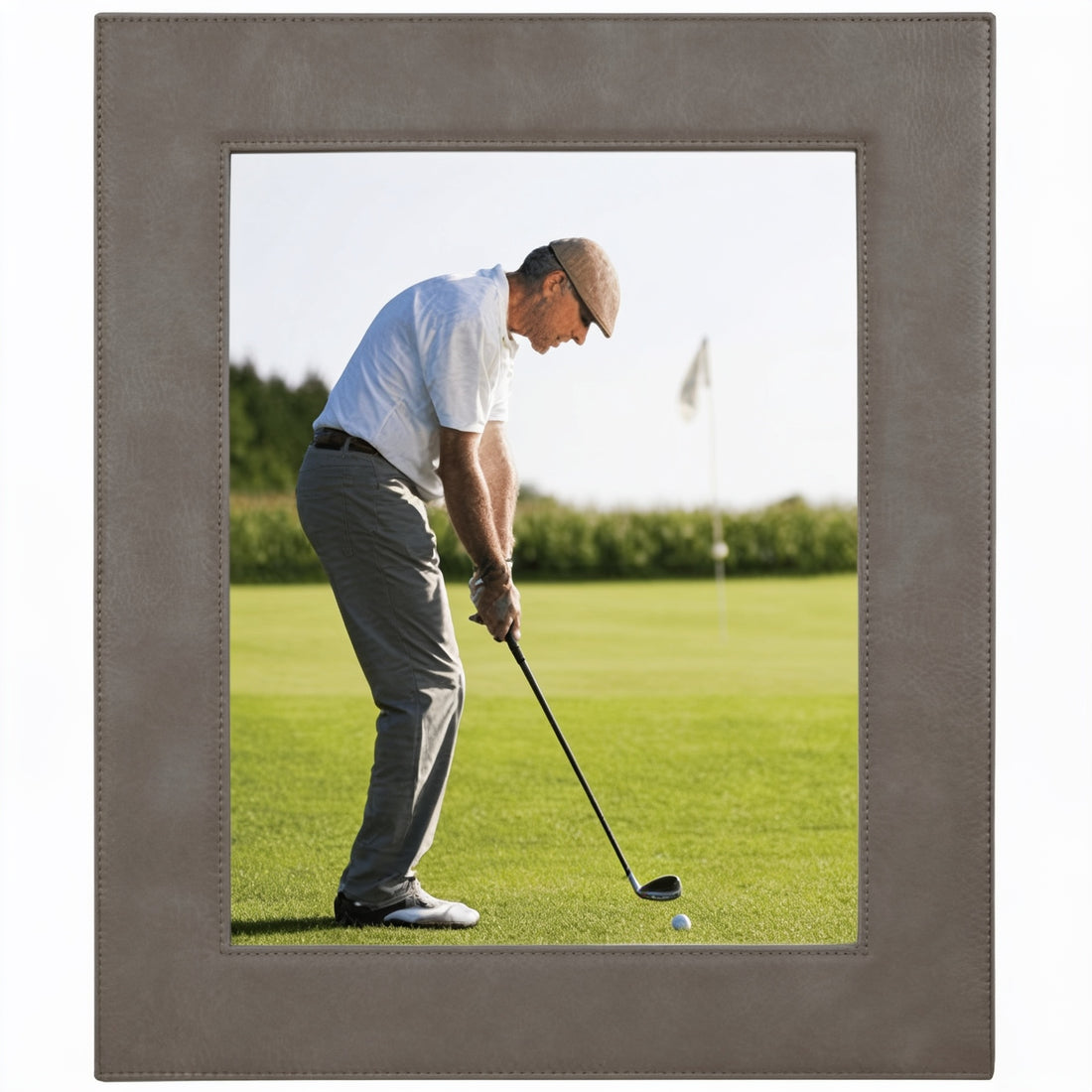 Leatherette Photo Frame – 8x10 in / Gray preview