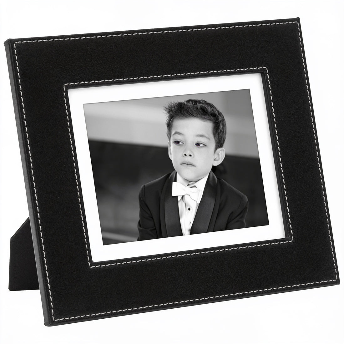 Black/Silver Leatherette Photo Frame preview