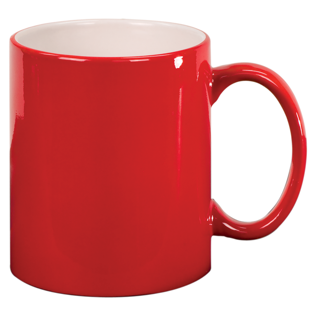 Red 11 oz. Round Ceramic Mug blank-preview