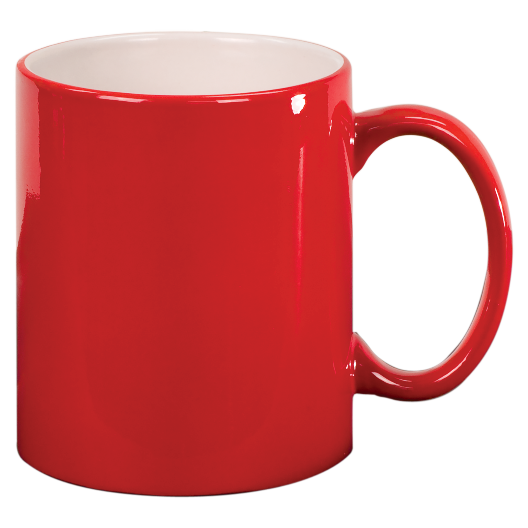 Red 11 oz. Round Ceramic Mug blank-preview