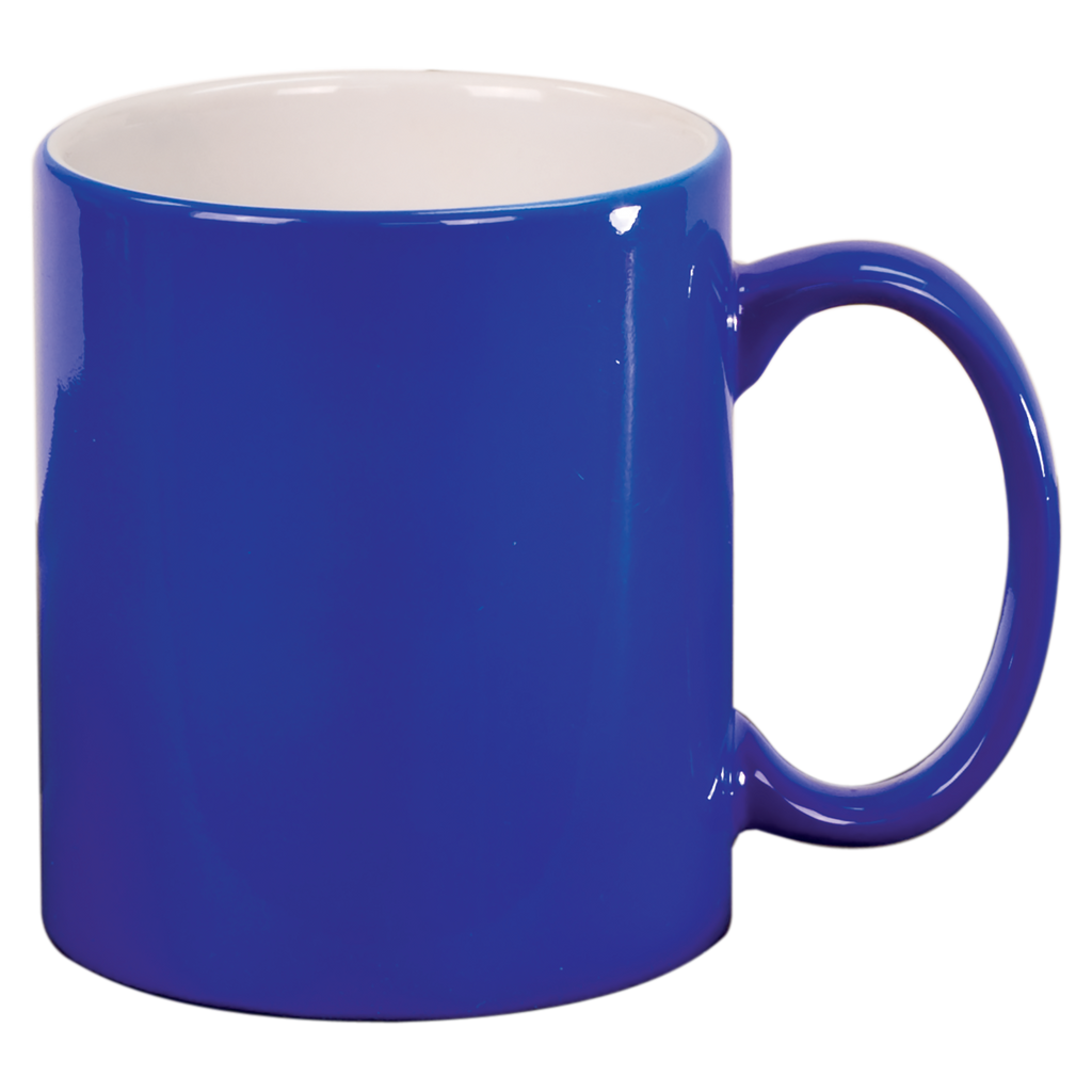 Blue 11 oz. Round Ceramic Mug blank-preview