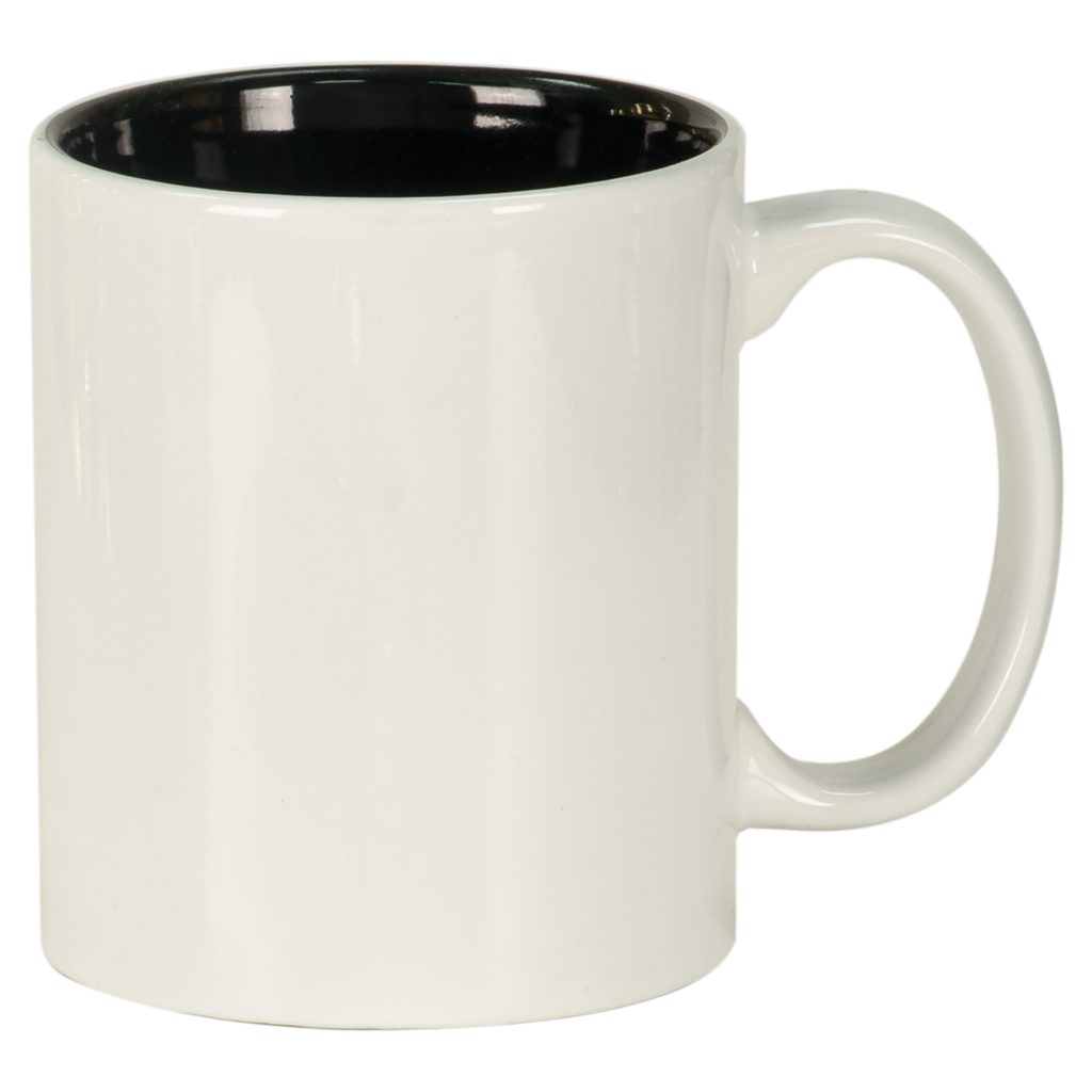 White/Black 11 oz. Round Ceramic Mug blank-preview