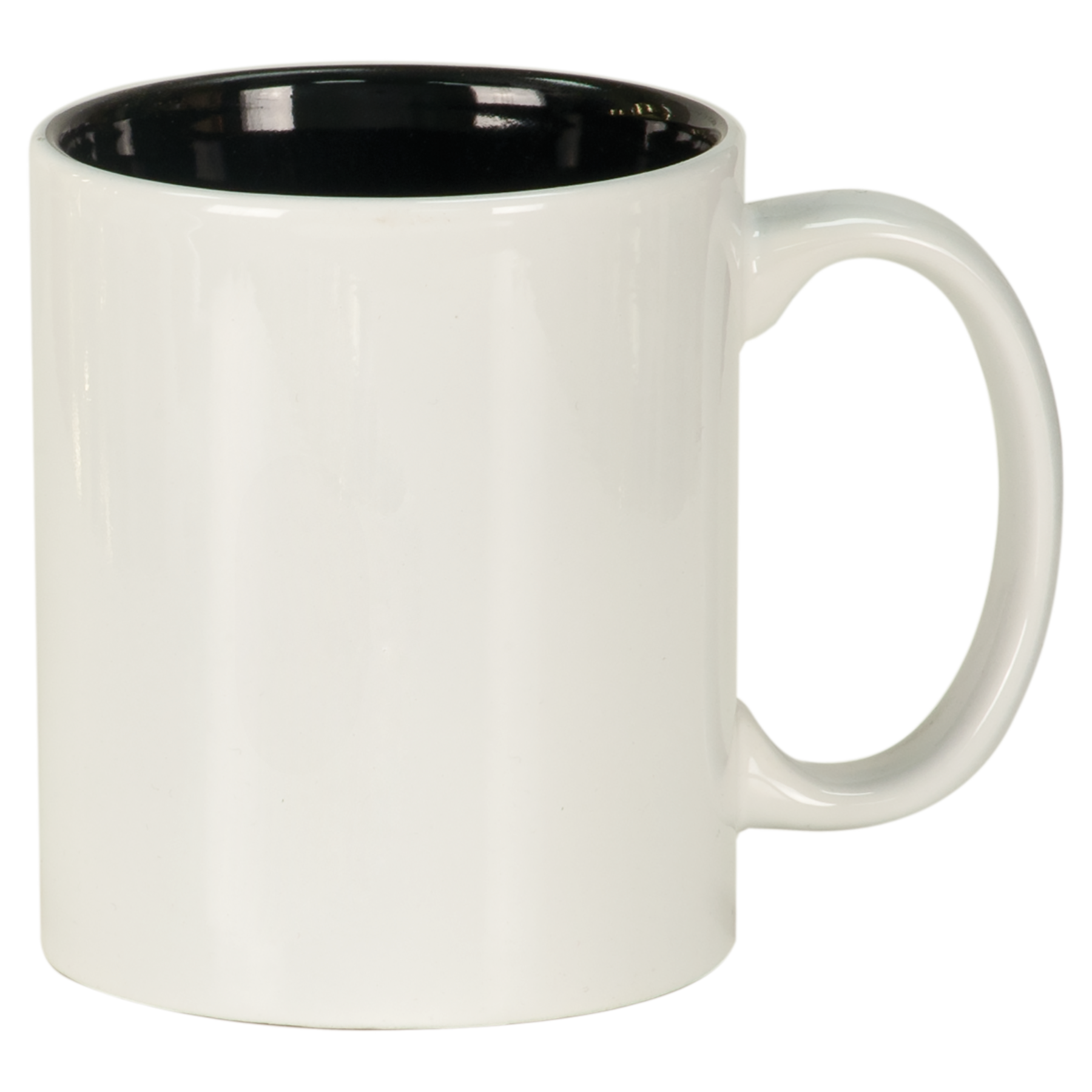 White/Black 11 oz. Round Ceramic Mug blank-preview