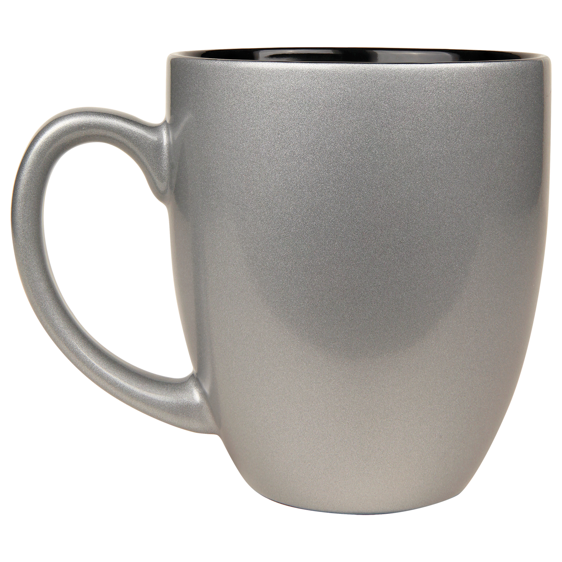Silver/Black 16 oz. Bistro Ceramic Mug blank-preview
