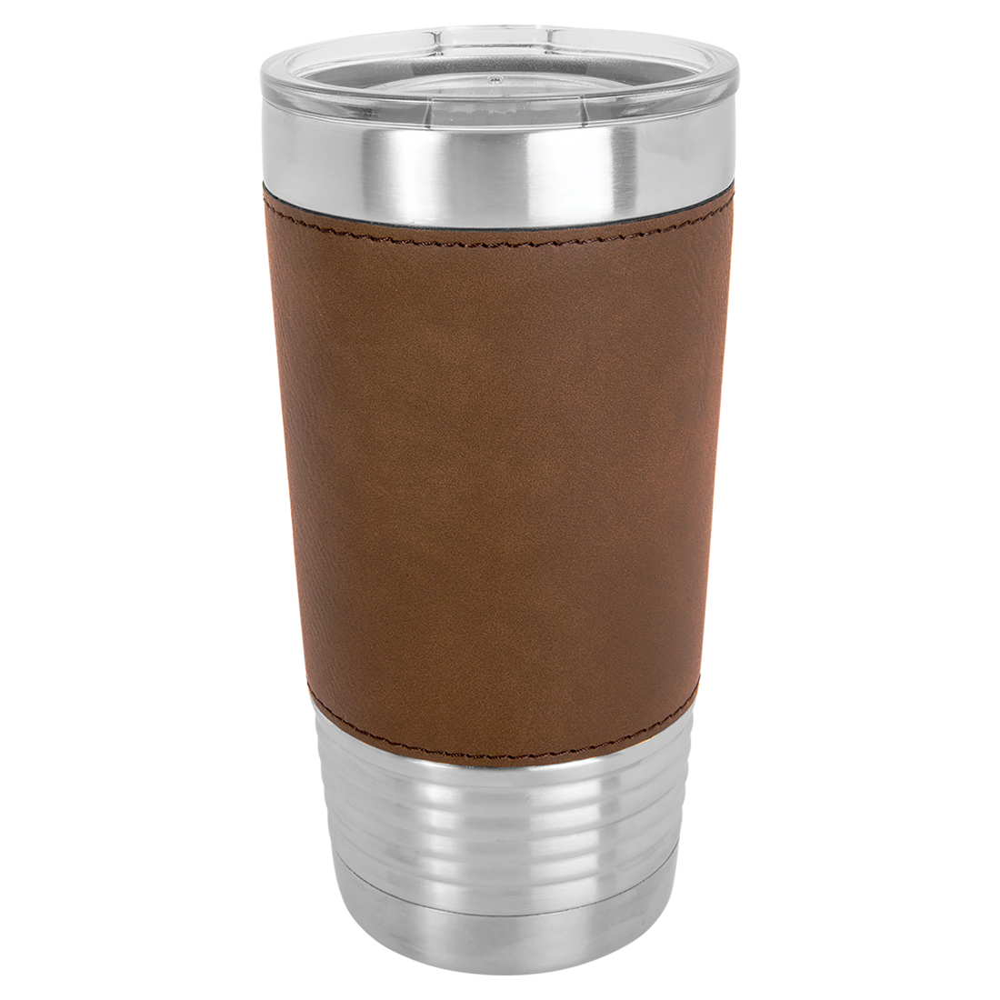 20 oz. Leatherette Grip Tumbler with Standard Lid – Dark Brown preview