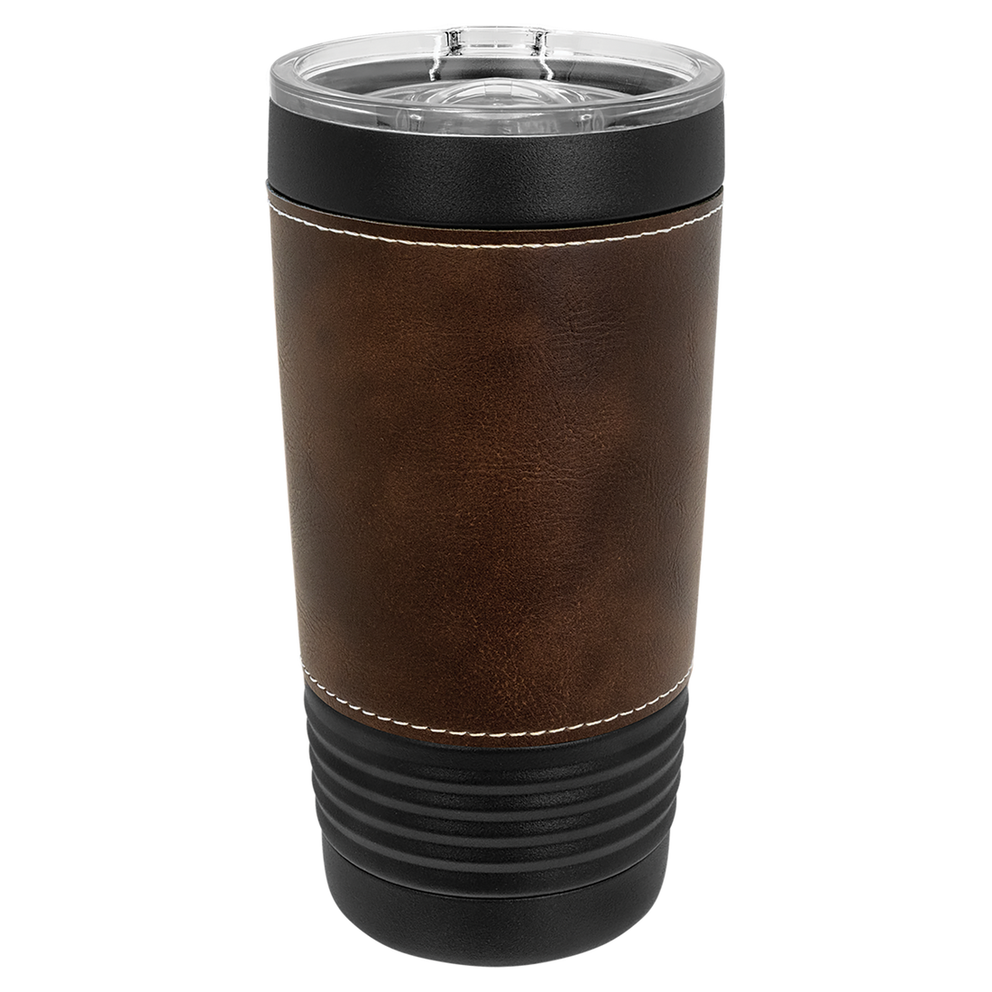 20 oz. Black Leatherette Tumbler with Slider Lid – Black w Rustic preview