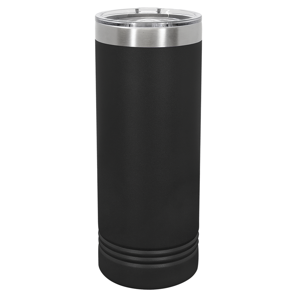 Black 22 oz. Skinny Tumbler with Slider Lid blank-preview