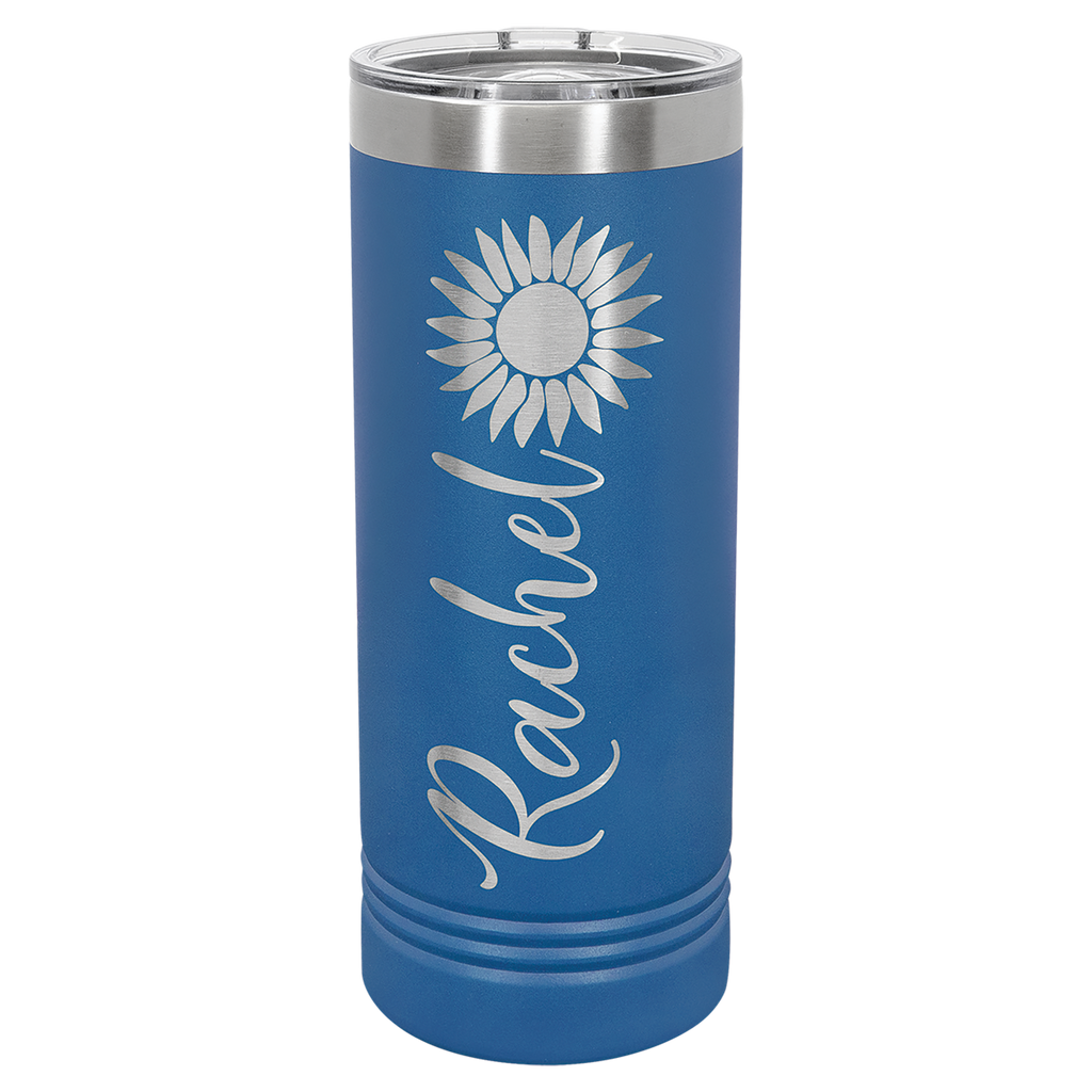 Royal Blue 22 oz. Skinny Tumbler with Slider Lid