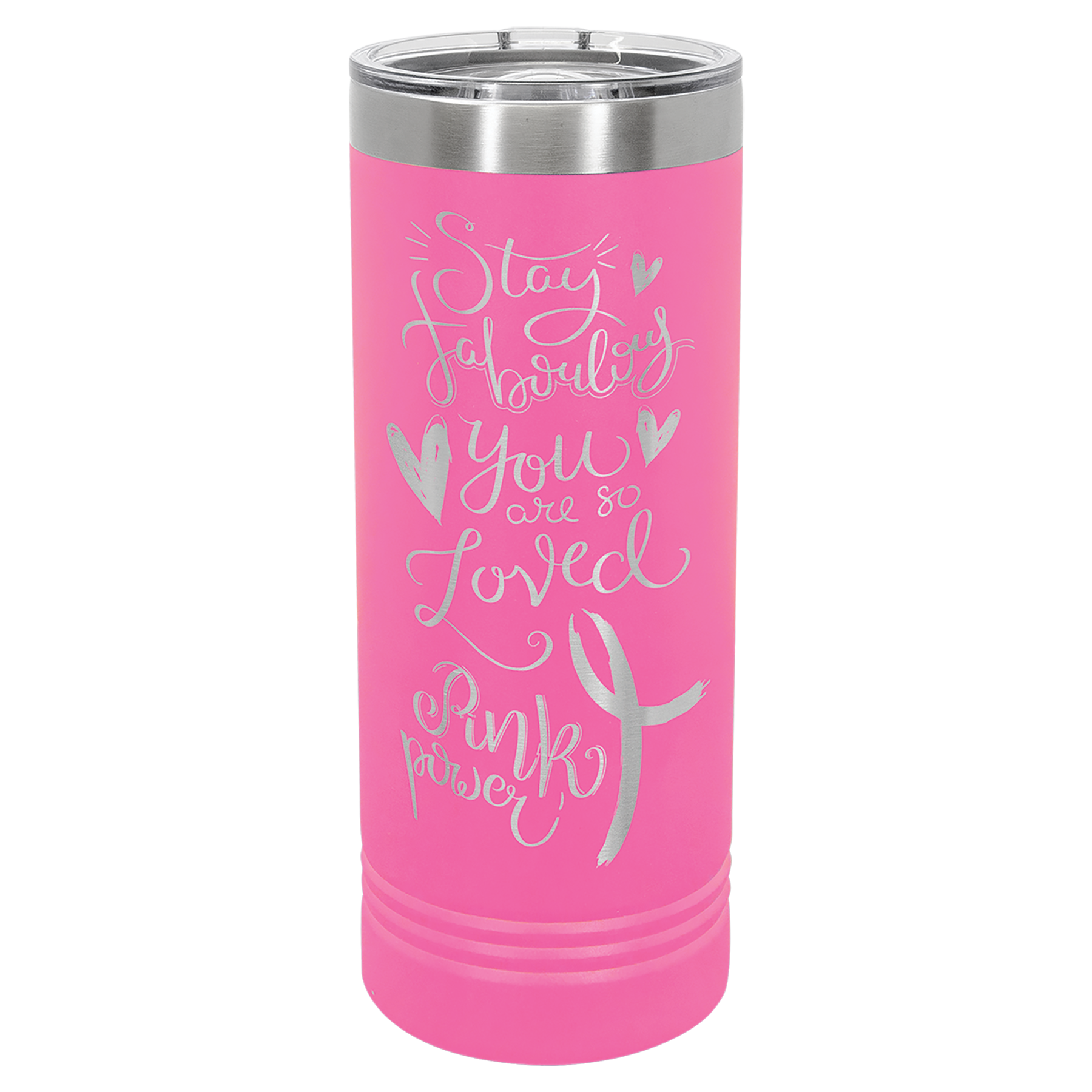 Pink 22 oz. Skinny Tumbler with Slider Lid