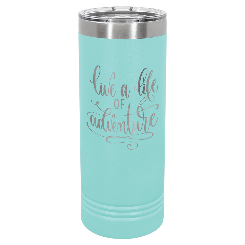 Teal 22 oz. Skinny Tumbler with Slider Lid