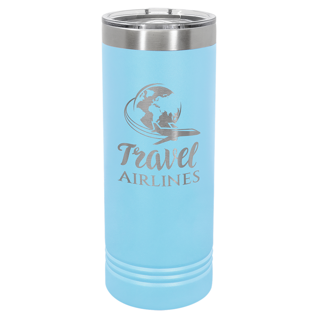 Light Blue 22 oz. Skinny Tumbler with Slider Lid