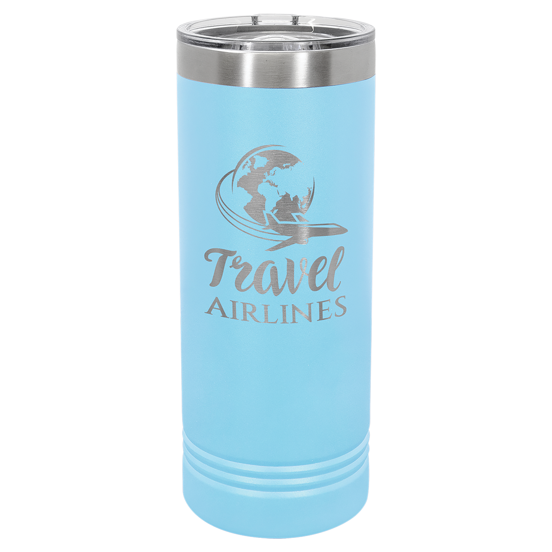 Light Blue 22 oz. Skinny Tumbler with Slider Lid