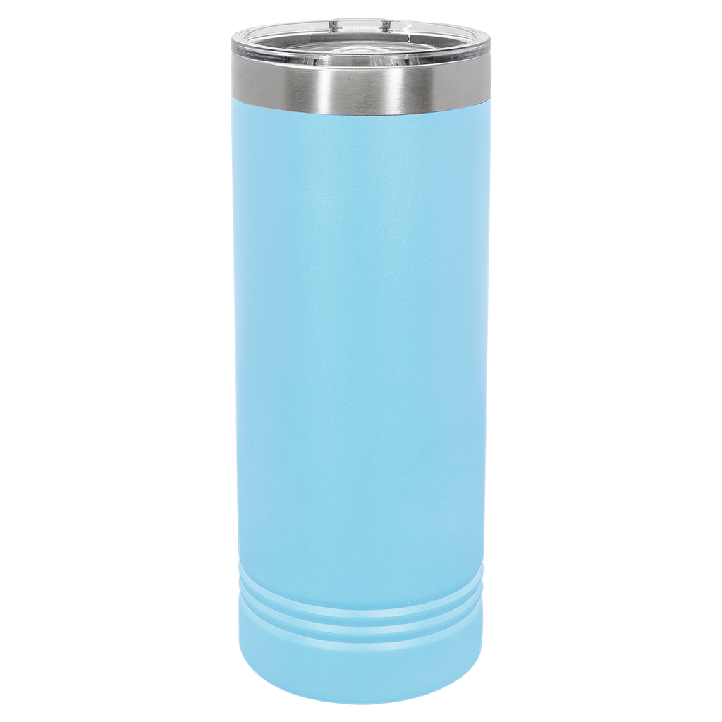 Light Blue 22 oz. Skinny Tumbler with Slider Lid blank-preview