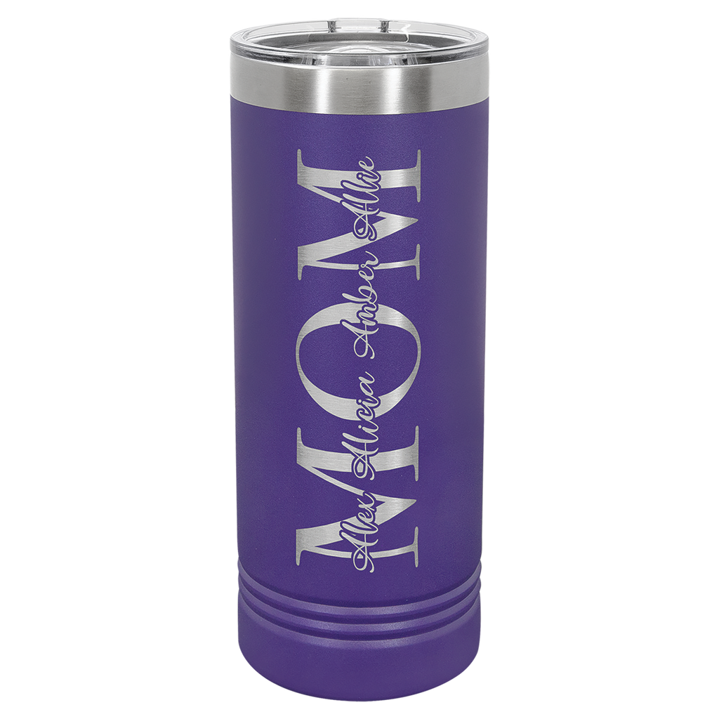Purple 22 oz. Skinny Tumbler with Slider Lid