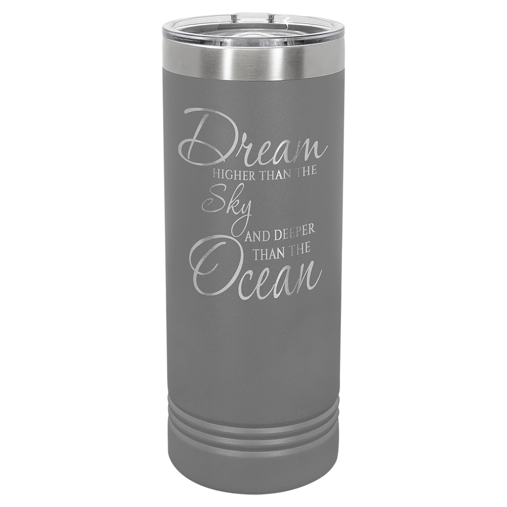 Dark Gray 22 oz. Skinny Tumbler with Slider Lid