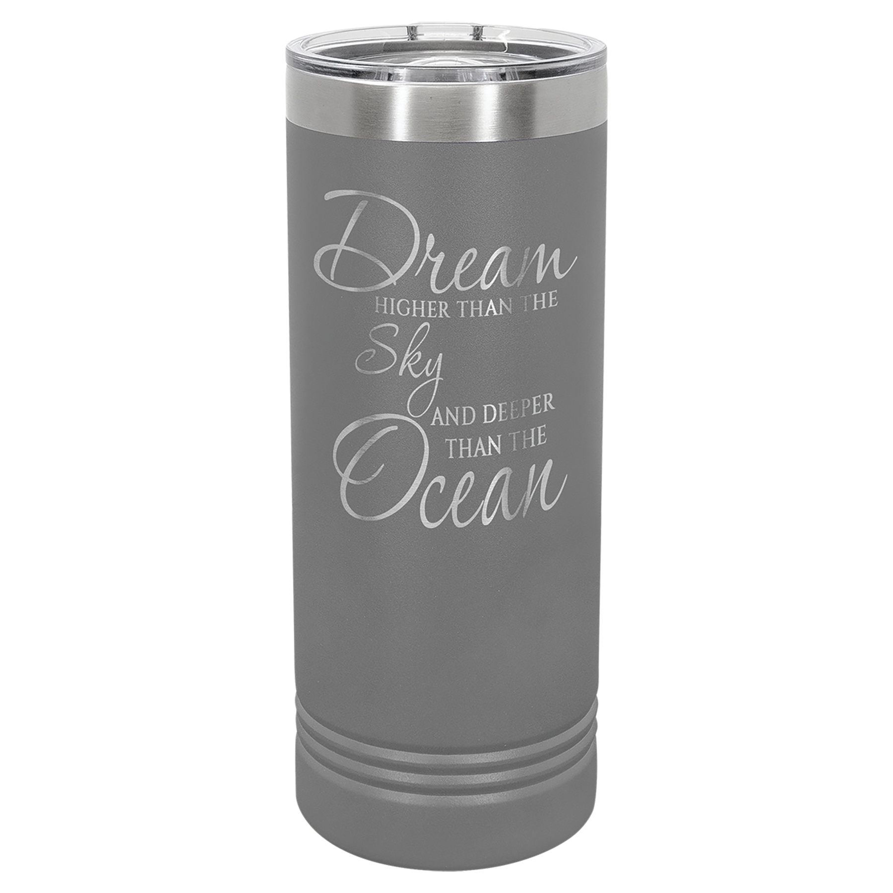 Dark Gray 22 oz. Skinny Tumbler with Slider Lid