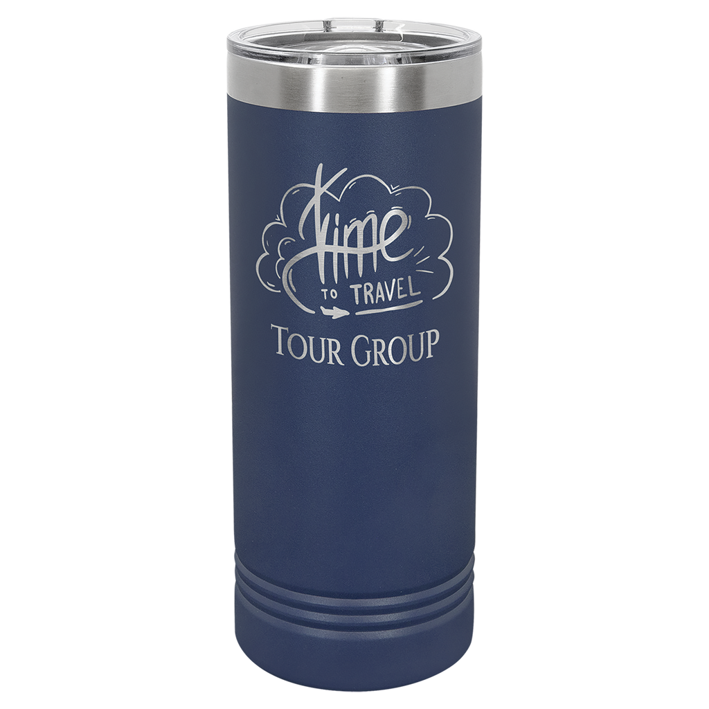 Navy Blue 22 oz. Skinny Tumbler with Slider Lid
