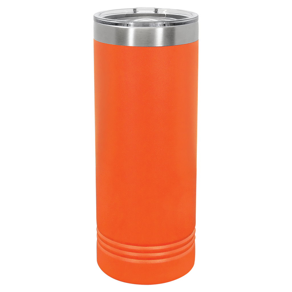 Orange 22 oz. Skinny Tumbler with Slider Lid blank-preview