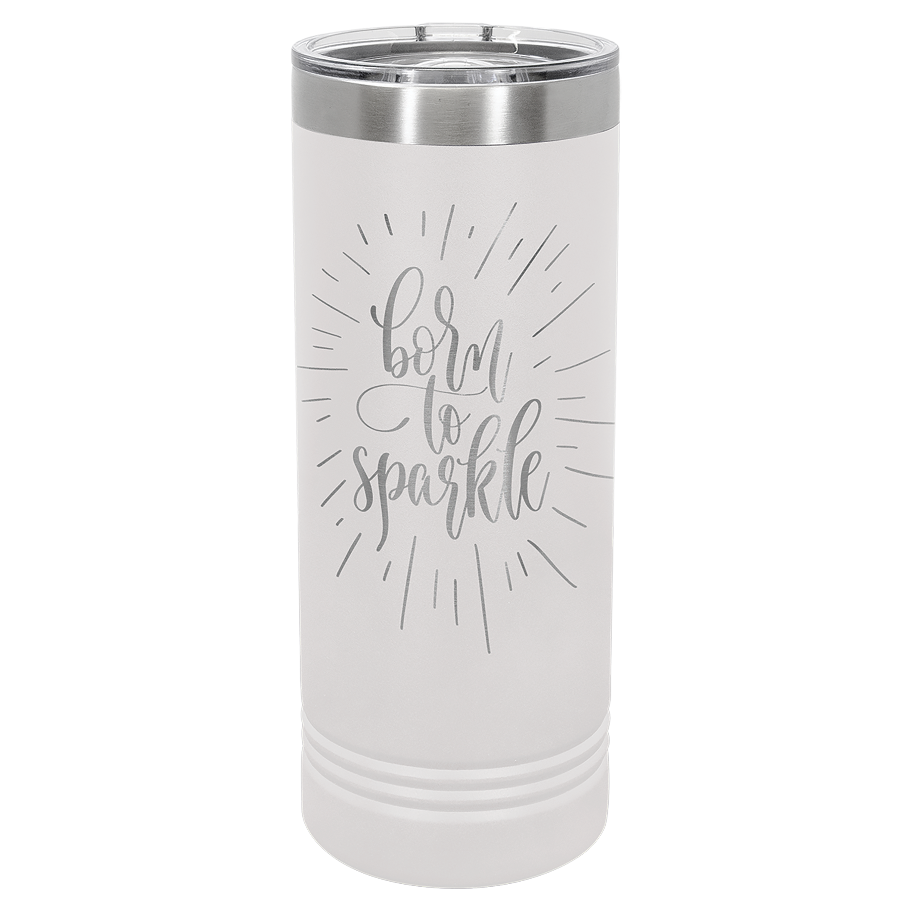 White 22 oz. Skinny Tumbler with Slider Lid