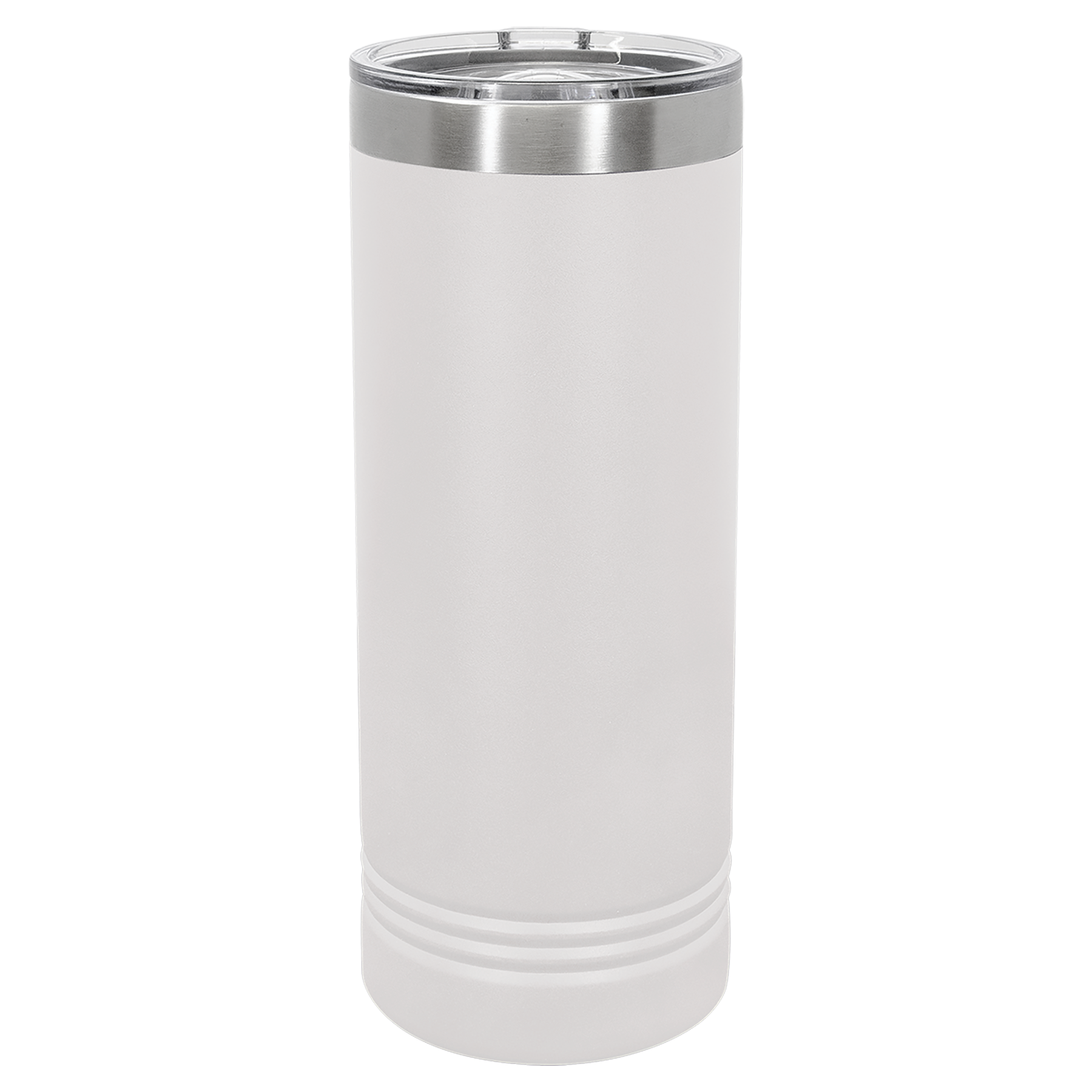 White 22 oz. Skinny Tumbler with Slider Lid blank-preview