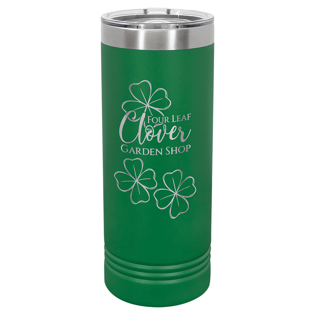 Green 22 oz. Skinny Tumbler with Slider Lid