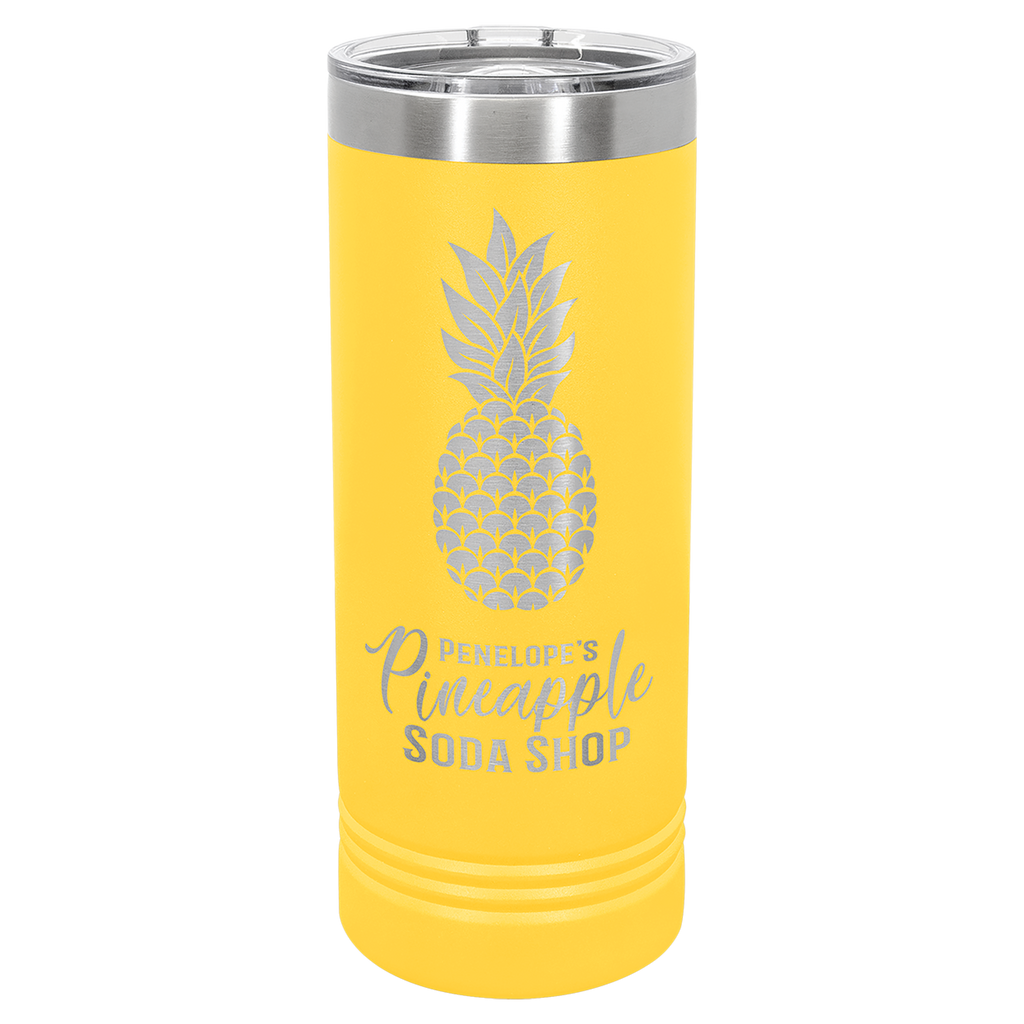 Yellow 22 oz. Skinny Tumbler with Slider Lid