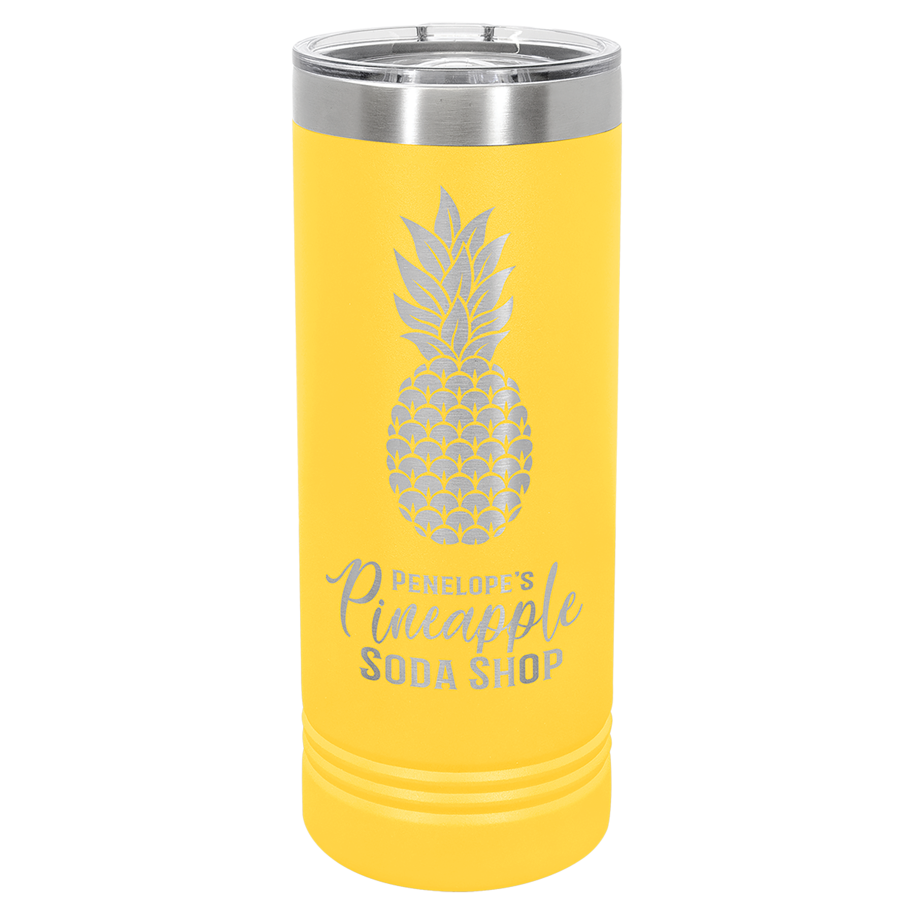 Yellow 22 oz. Skinny Tumbler with Slider Lid