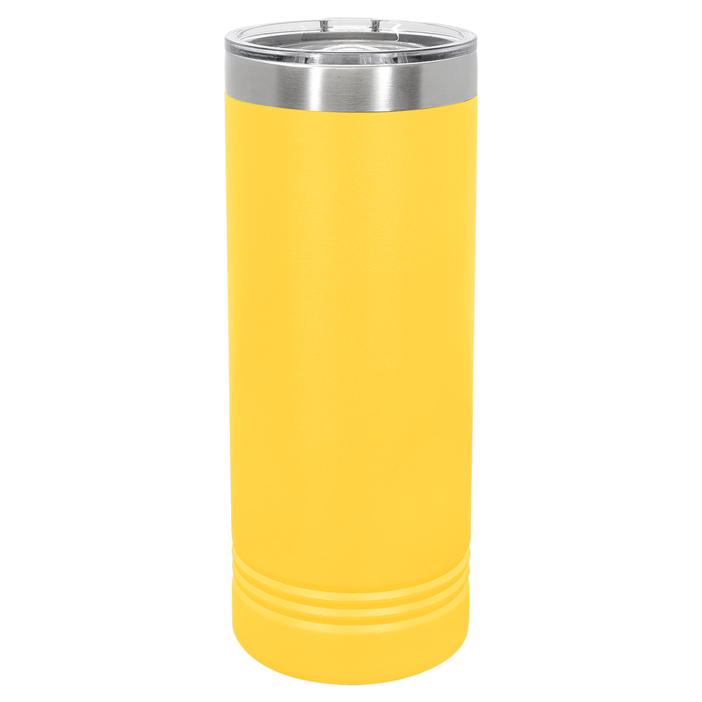 Yellow 22 oz. Skinny Tumbler with Slider Lid blank-preview