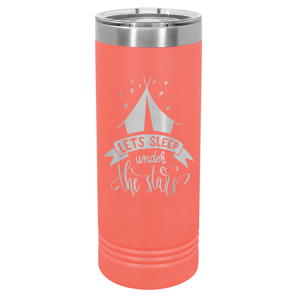Coral 22 oz. Skinny Tumbler with Slider Lid