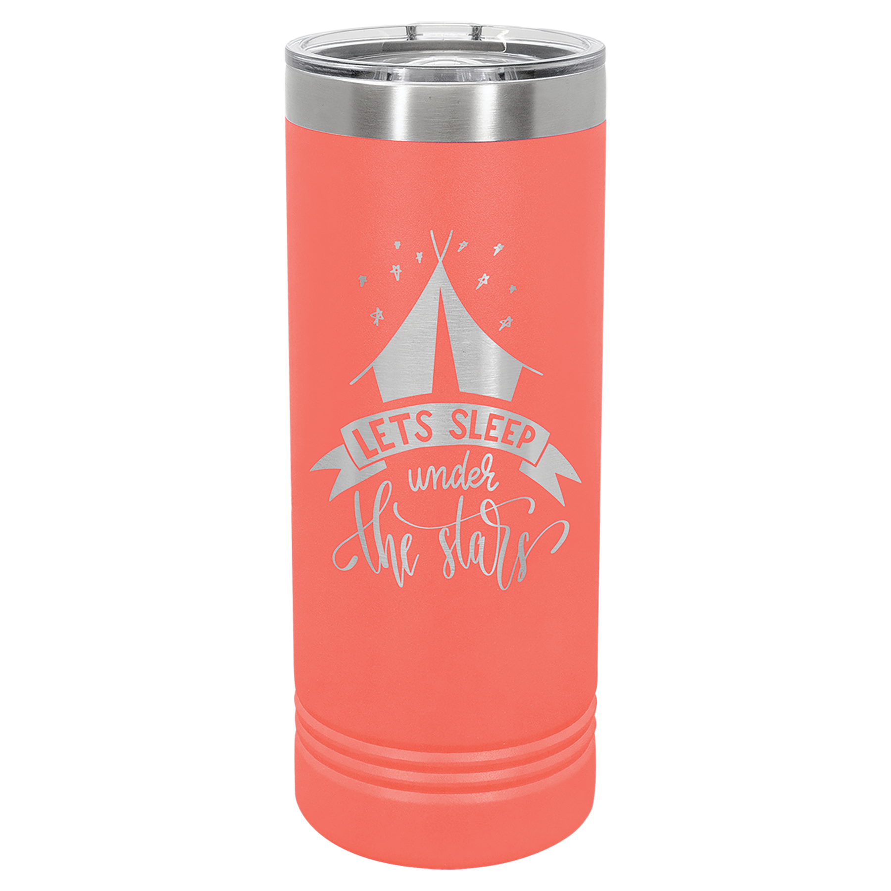 Coral 22 oz. Skinny Tumbler with Slider Lid