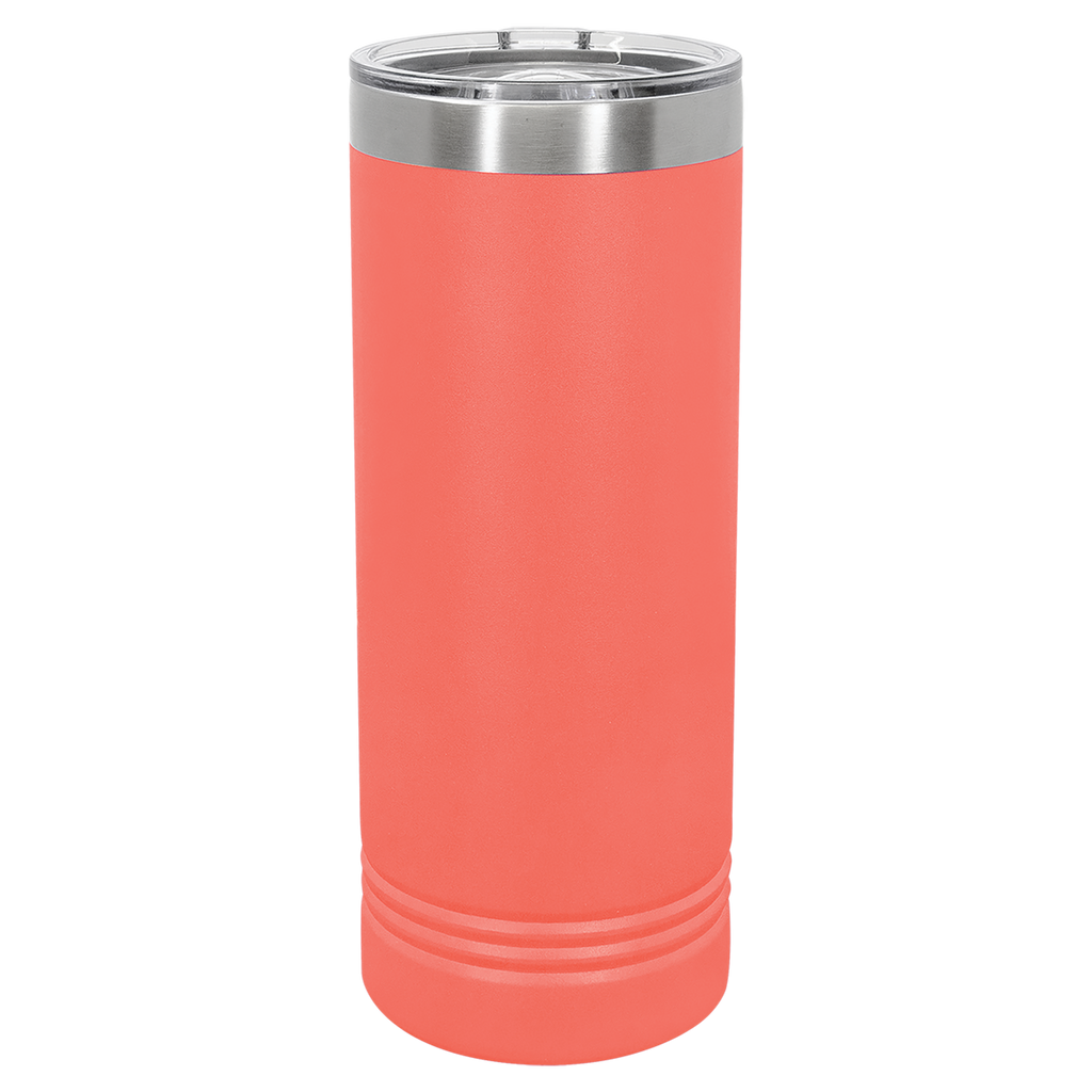 Coral 22 oz. Skinny Tumbler with Slider Lid blank-preview