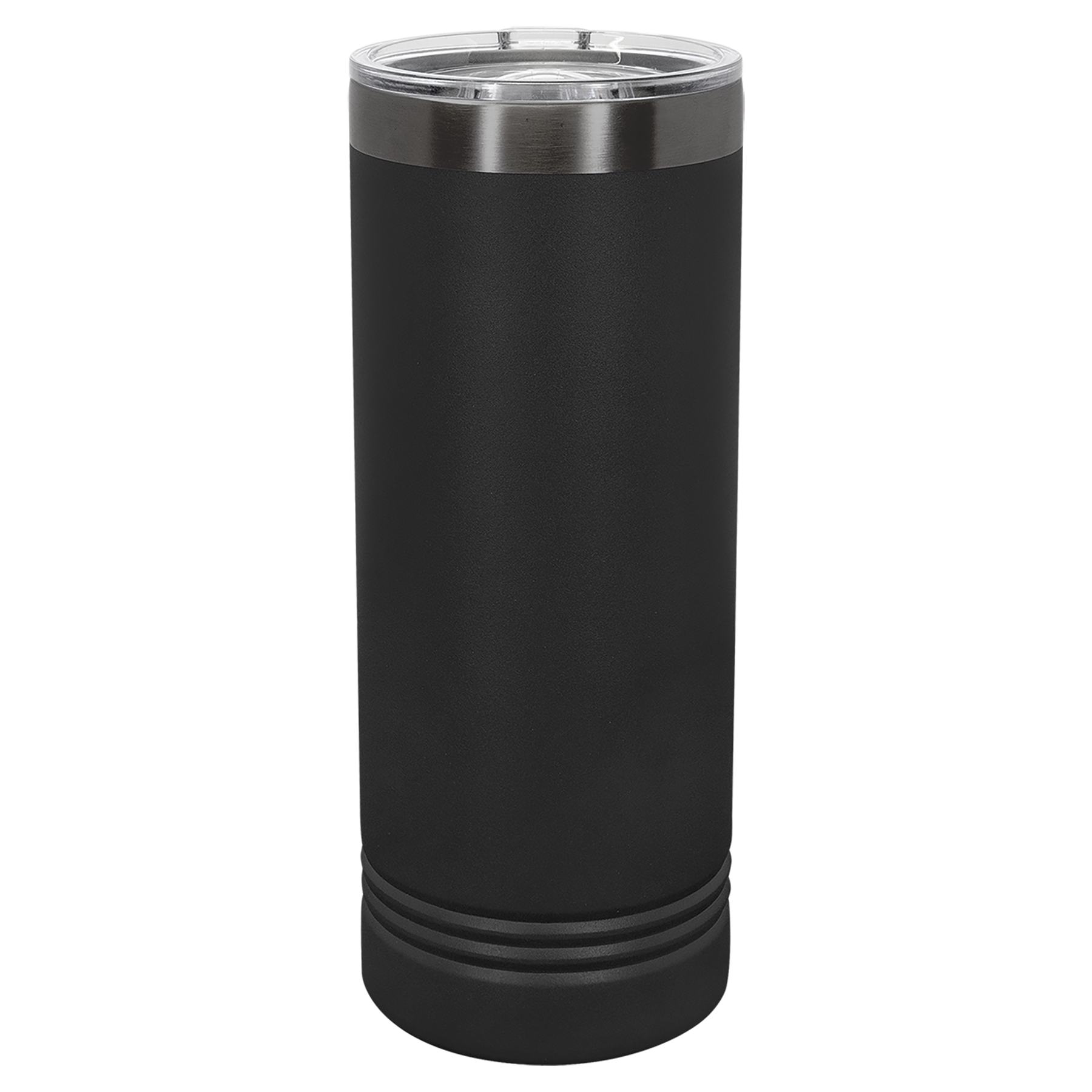 22 oz. Black/Ghost Black ION-Plated Skinny Tumbler with Slider Lid blank-preview
