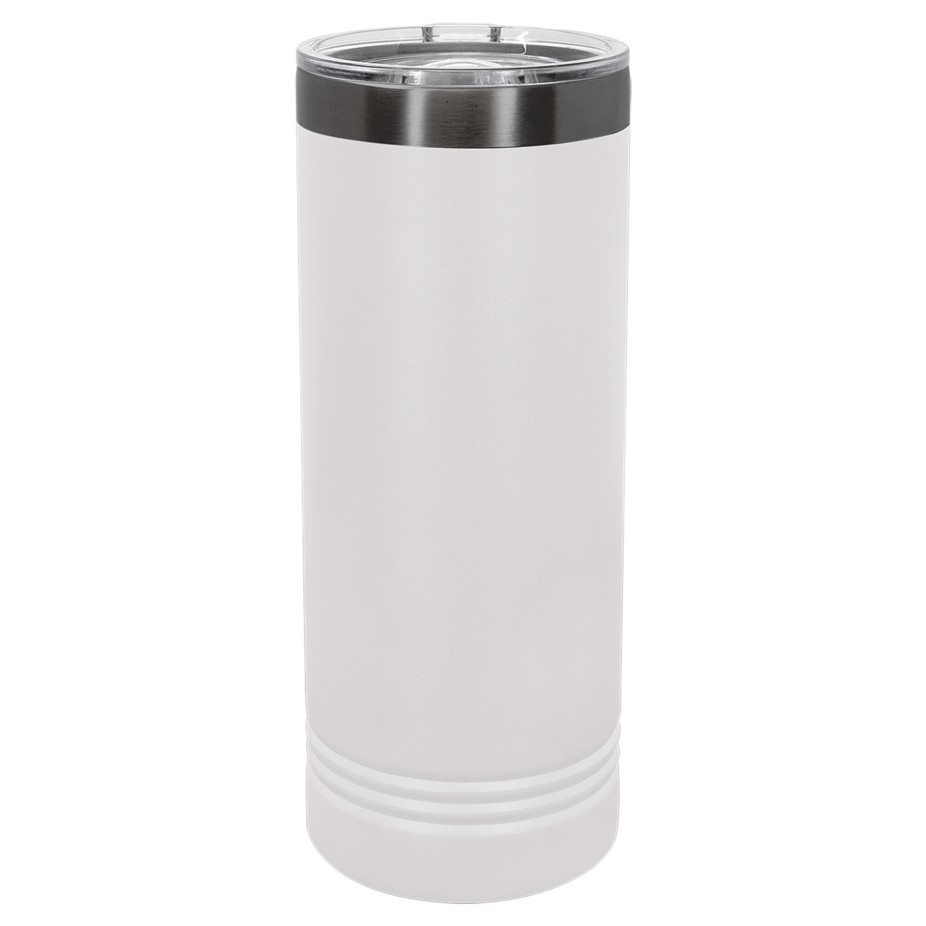 22 oz. White/Ghost Black ION-Plated Skinny Tumbler with Slider Lid blank-preview