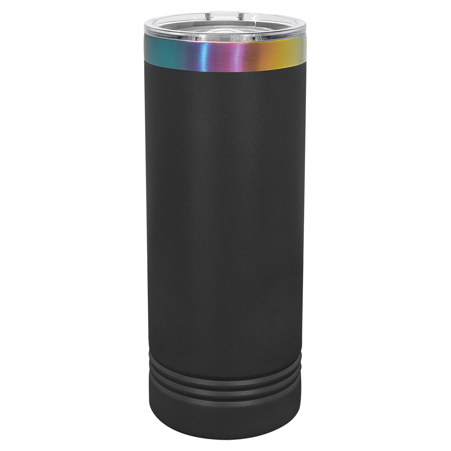 22 oz. Black/Prism ION-Plated Skinny Tumbler with Slider Lid
